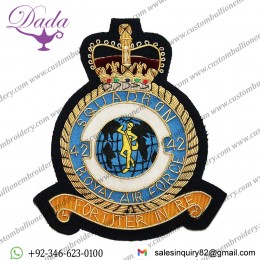 Royal Air Force Blazer Badge, 42 Squadron, Wire