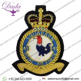Royal Air Force Blazer Badge, 43 Squadron, Wire