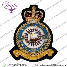 Royal Air Force Regiment Blazer Badge, 19 Squadron, Wire