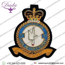 Royal Air Force Regiment Blazer Badge, 37 Squadron, Wire