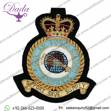 Royal Air Force Squadron Blazer Badge, Lyneham, Wire