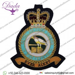 Royal Air Force Squadron Blazer Badge, Portreath, Small, Wire