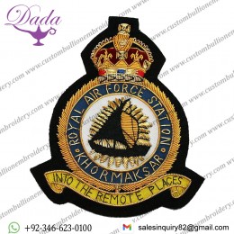 Royal Squadron Air Force Blazer Badge, Khormaksar, Wire