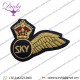 Laker Airways Skytrain aircrew gold bullion brevet wing badge