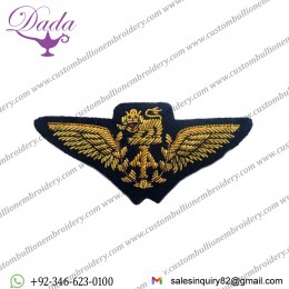 Wing Imperial Airways Gold Wire Bullion Hand Embroidered Badge