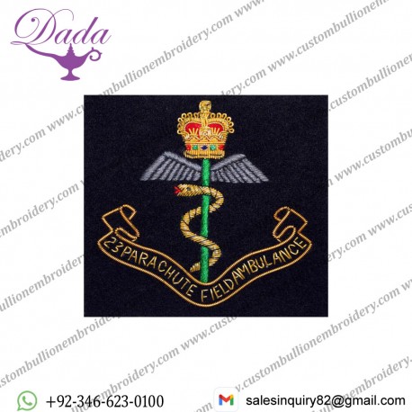 Royal Army Medical Corps Blazer Badge, 23 PARA, Wire