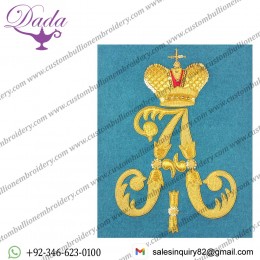 Blazer Badges Custom Embroidered Bullion Crest