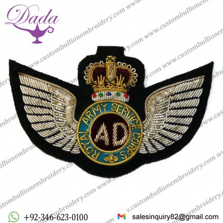 Royal Army Service Corps E11R Wire Blazer Badge