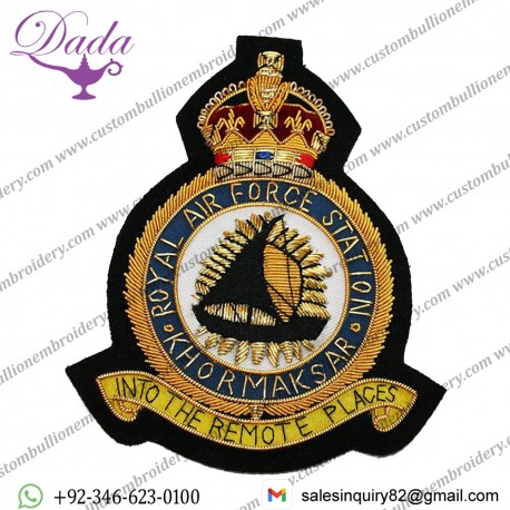 Royal Squadron Air Force Blazer Badge, Khormaksar, Wire
