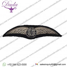 AVIATION WINGS PATCH Bullion Embroidered