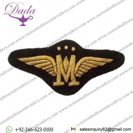 Monarch Airlines gold bullion pilot's wing badge
