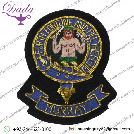 Hand Embroidered Clan Crest Badge