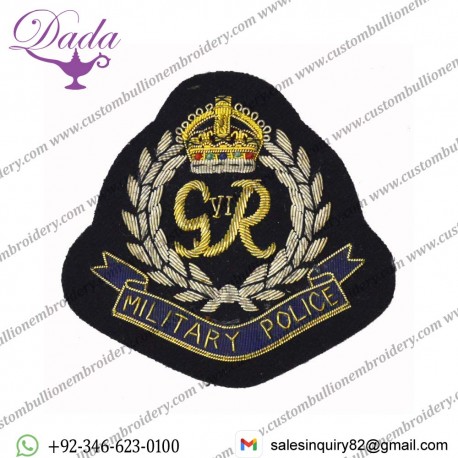 Military Police Embroidered Blazer Badge, GRVI