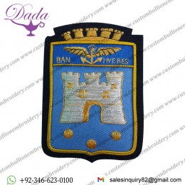 Hand Embroidery Shield Blazer Badge