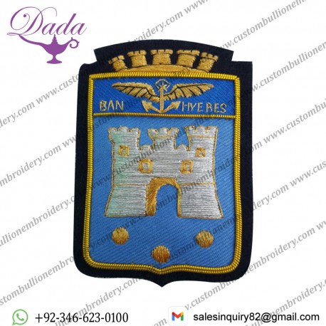 Hand Embroidery Shield Blazer Badge