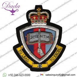 HAND MADE BULLION WIRE EMBLEM BLAZER CREST