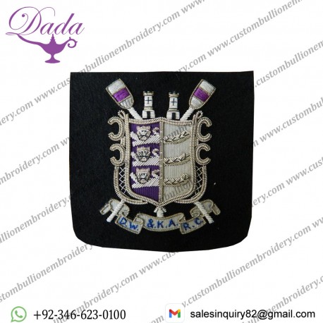 Hand made Wire & Silk Blazer Badges