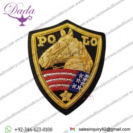 Handmade Blazer Badge Sewn on Black Blazer wool & Velvet
