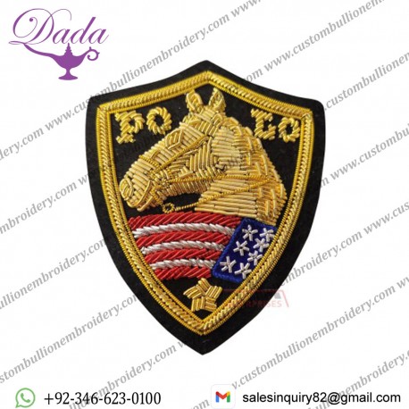 Handmade Blazer Badge Sewn on Black Blazer wool & Velvet
