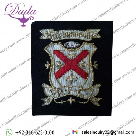 HAND EMBROIDERY BULLION WIRE COAT OF ARMS