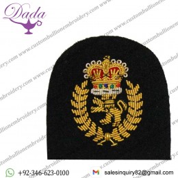CUSTOMIZED HAND EMBROIDERY BULLION WIRE BADGES SUPPLIERS