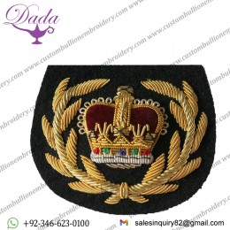 RQMS Gold On Navy No.1 Dress Badge Bullion Embroidered