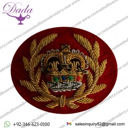 RQMS Gold On Red Badge Bullion Embroidered