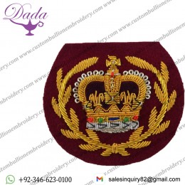 RQMS No1 (On Med Cherry) Badge Bullion Embroidered