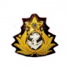 BRAZIL NAVY OFFICER HAT CAP BADGE HAND EMBROIDERED