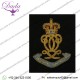 Queens Own Hussars Blazer Badge, Monogram, Wire