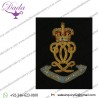 Queens Own Hussars Blazer Badge, Monogram, Wire