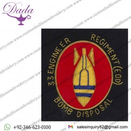 Royal Engineers Blazer Badge, Explosive Ordnance Disposal, E11R, Wire