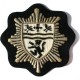 County Of Clwyd Fire & Ambulance Services Cap Badge 1974-1996 Bullion wire-embroidered Fire and Rescue Service insignia
