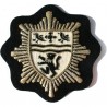 County Of Clwyd Fire & Ambulance Services Cap Badge 1974-1996 Bullion wire-embroidered Fire and Rescue Service insignia