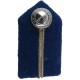 The Gambia Police Senior Officers Gorget With Button Silver Wire On Blue Chrome-plated Overseas Police, Prison or Corrections
