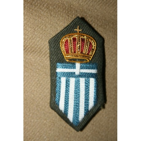 BRITISH MILITARY MISSION TO GREECE GREEK CLOTH BULLION WIRE UNIFORM BADGE PATCH