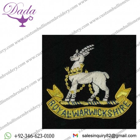 Royal Warwick Garter Wire Blazer Badge