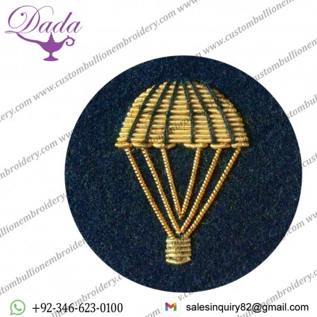 Parachute Gold On Navy Badge Embroidered Insignia
