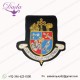Coat of Arms ,Family Crest , Silk thread and silver bullion wire embroidery Family Crest