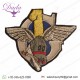 319TH TROOP CARRIER SQUADRON Hand embroidered with gold and silver wire bullion on a dark blue wool