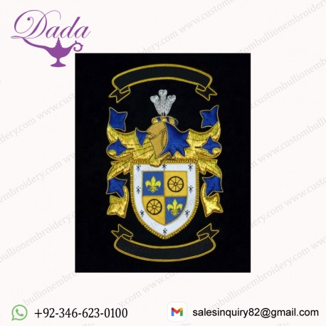 Hand Embroidery Family Crest Blazer Badge