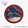 328TH FIGHTER SQUADRON Hand embroidered with gold and silver wire bullion on a circular background