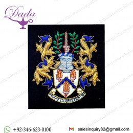 Custom Embroidered Bullion Wire Crests