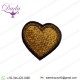 Goldwork heart brooch