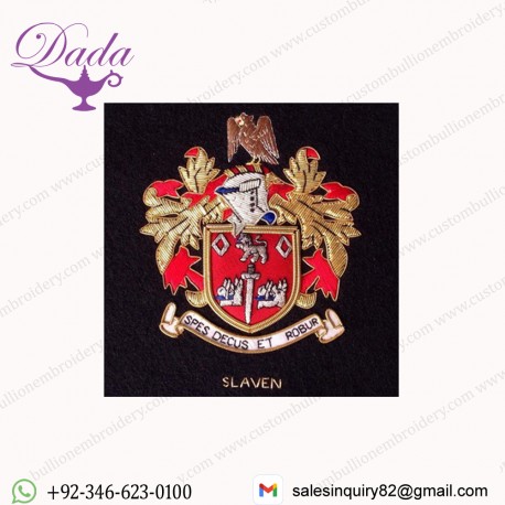 Family crest coat of arms bullion badges