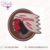 345TH BOMB GROUP ‘AIR APACHES’ Hand embroidered with silver wire bullion on dark wool background