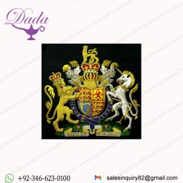 Family Crests, Hand Embroidered Gold , Silver Bullion and Silk Thread made Family Crests