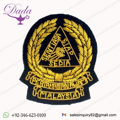 Malaysian security forces Hand Embroidery Cap Badges