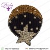 Bullion Embroidery parachute brooch Supplier balck bullion embroidered with rhinestone patches badges