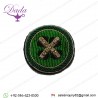 Handmade Fashion Bullion Badges brooch green embroidery patches embroidered crest emblem